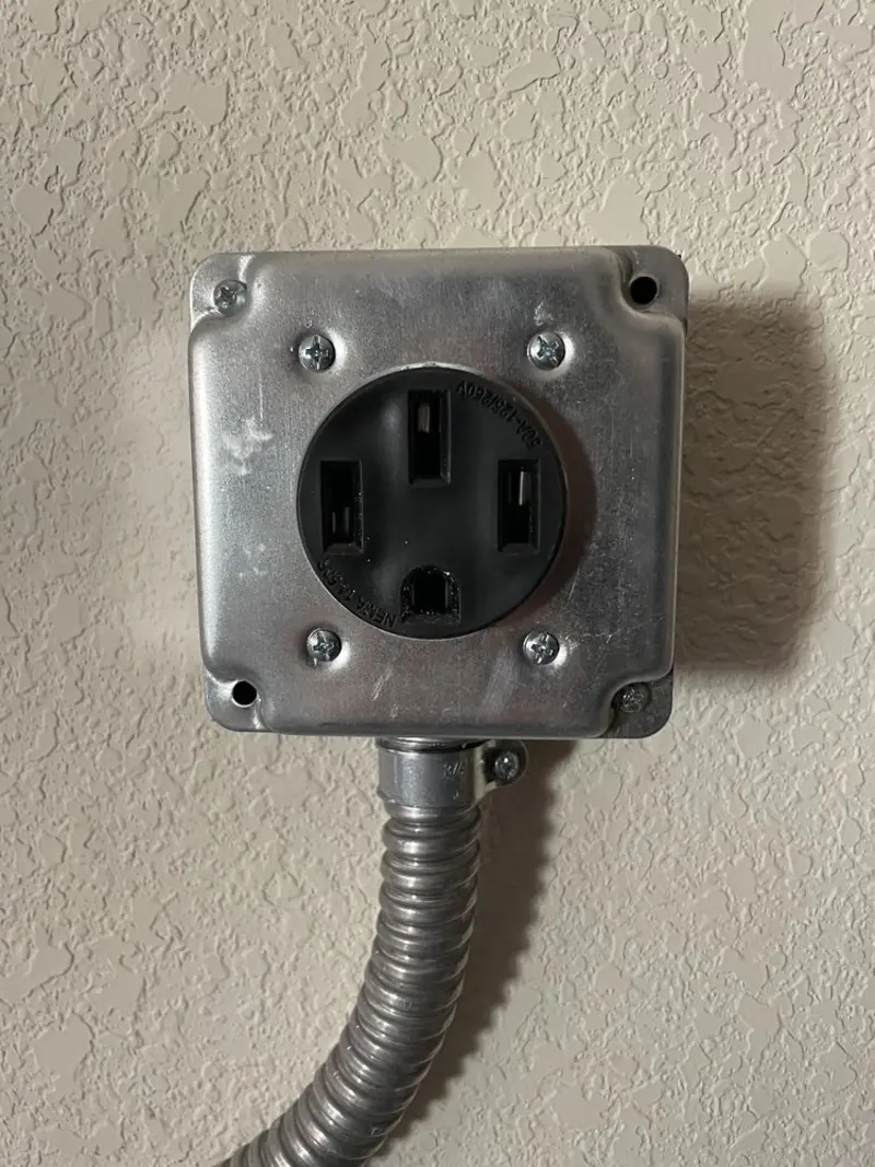 NEMA 14-50 outlet installed for Smart Home Electrical in Park Center